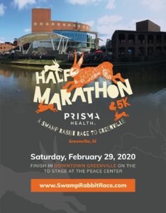 Ticket: Prisma Health Half Marathon (Swamp Rabbit Race) Training Group 2019/12/08 – 2020/02/29