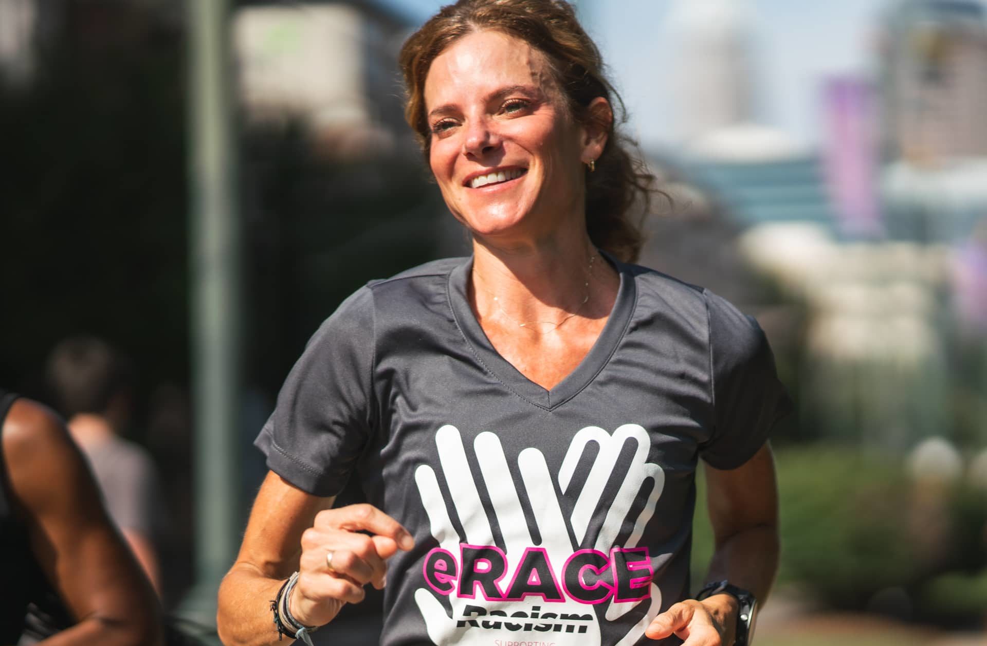 erace racism runner in charlotte