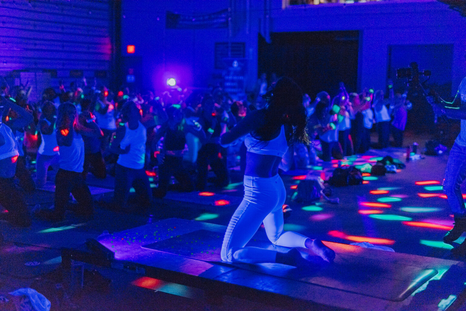 blacklight glow buti yoga rave