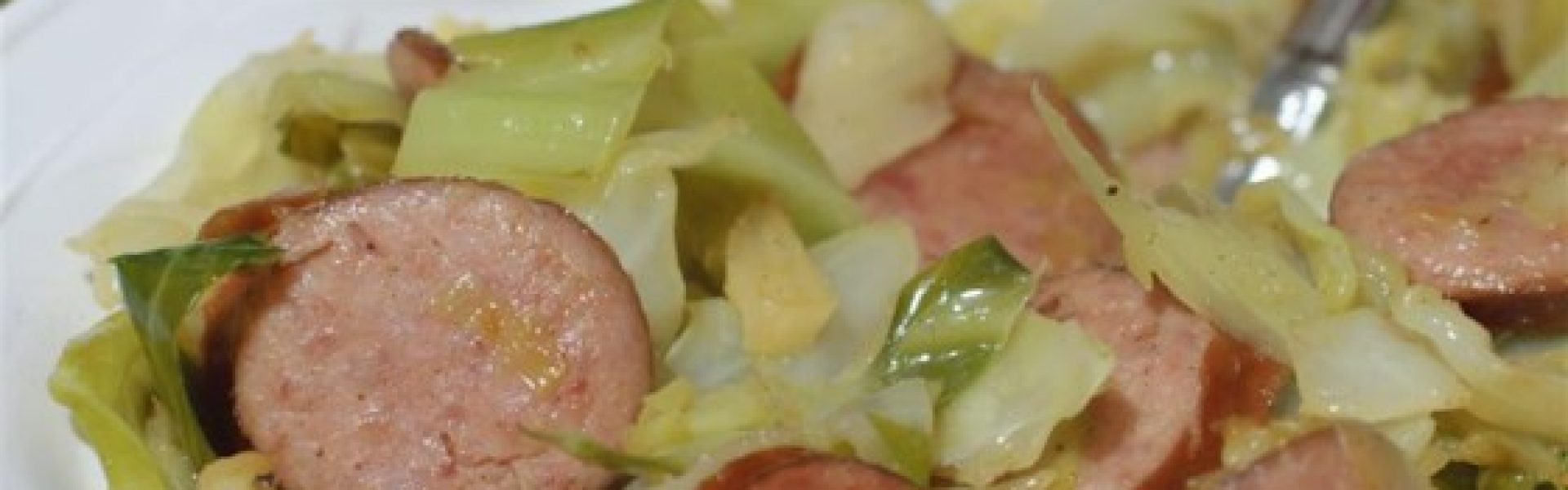 Chicken and Apple Sausage with Cabbage